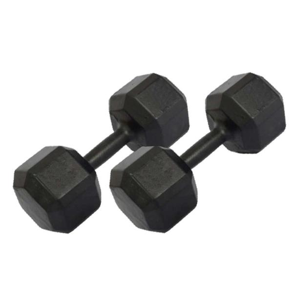 Par de Dumbbell Sextavado Pintado - 30kg - Natural Fitness Imagem de Par de Dumbbell Sextavado Pintado - 30kg