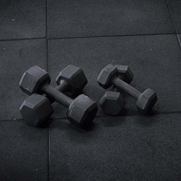 Par de Dumbbell Sextavado Pintado - 30kg - Natural Fitness Imagem de Par de Dumbbell Sextavado Pintado - 30kg