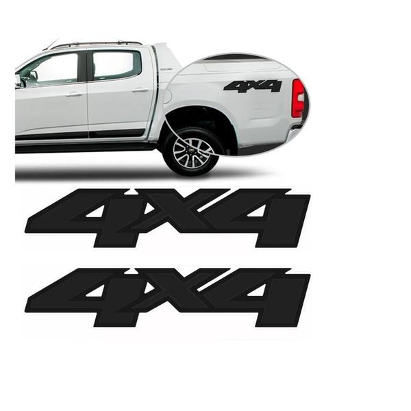 Imagem de Par de Emblema faixa lateral 4x4 s10 black - Lançamento