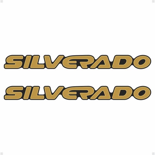 Imagem de Par De Emblemas Silverado D20 00/ Adesivos Resinado