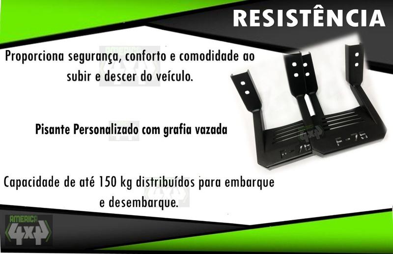 Par De Estribo Bully F-75 - AM4X4 Imagem de Par De Estribo Bully F-75