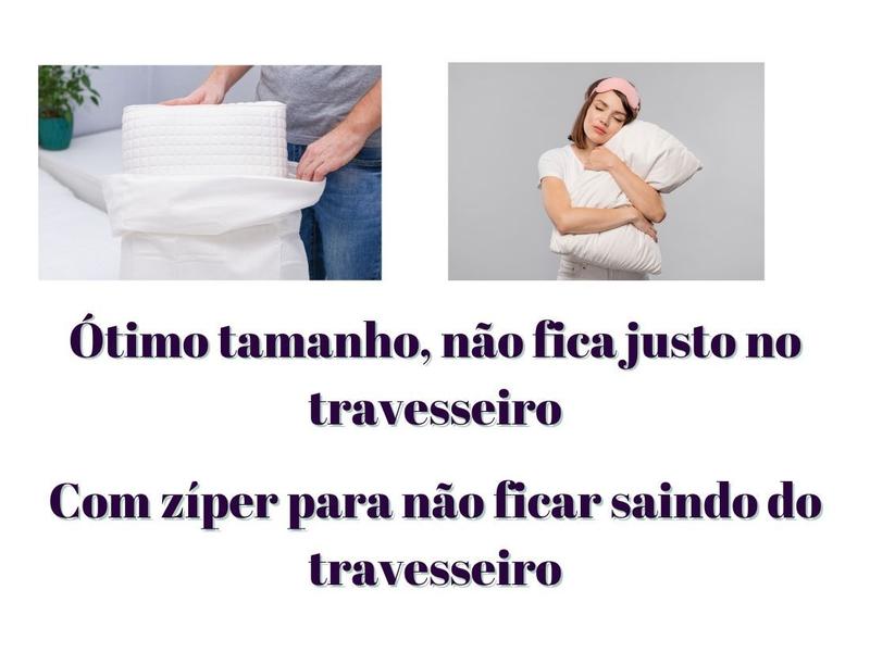 Imagem de Par De Fronha Estampada Algodao/Pol c/ Zíper Travesseiro