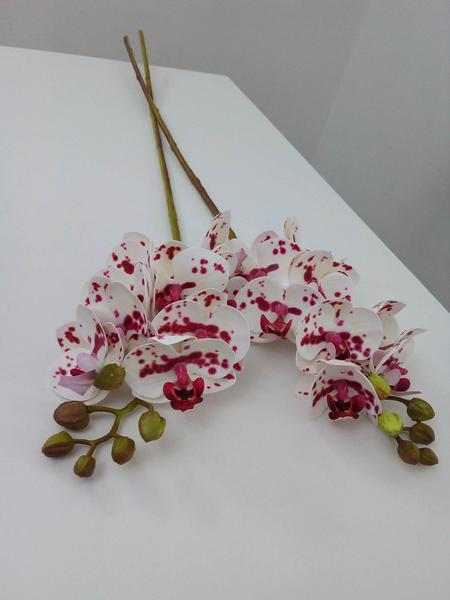 Imagem de Par de Galhos Orquídeas Branca e Rosa 65 cm