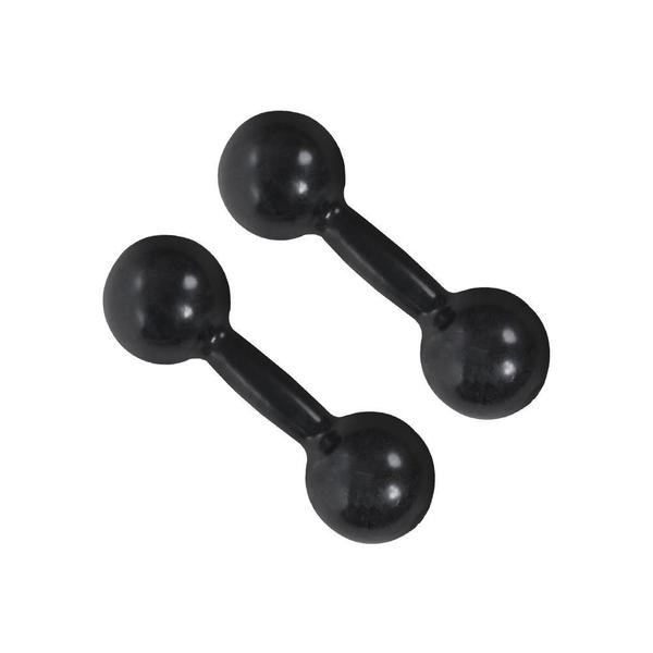 Imagem de Par De Halter Bola Emborrachado 5Kg Fitness Academia Treino