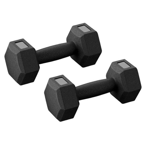 Imagem de Par De Halter Dumbell Cement Sextavado Bonafit 9Kg Preto