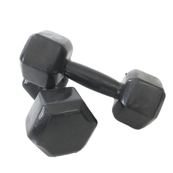 Imagem de Par De Halter Dumbell Sextavado Revestido Ahead 5 Kg Preto