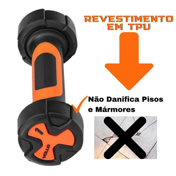 Imagem de Par de Halter Studio 1kg Peso Hexagonal Exercícios Musculação Treino Fitness Vollo