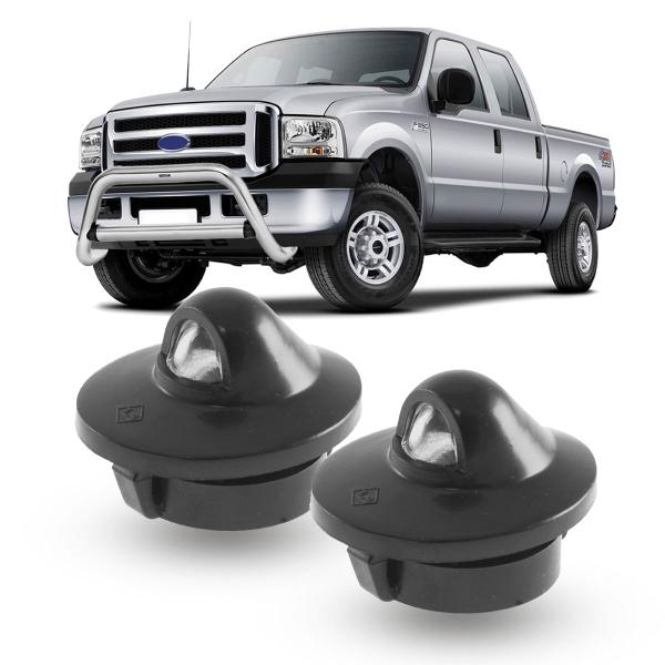 Imagem de Par de Lanterna Luz Placa Ford Ranger 1994 a 2010 Courier 1997 a 2013 F250 F350 1998 a 2012