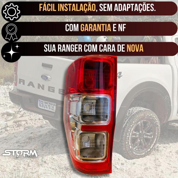 Imagem de Par De Lanterna Traseira Freio Ford Ranger 2012 A 2023 Farol