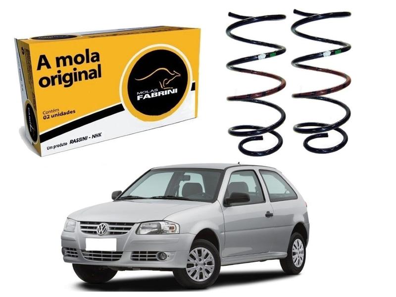 Imagem de Par de molas dianteiras fabrini volkswagen gol g4 1.0 com ar 1.6 com ar 1.8 com ar 2006 a 2013