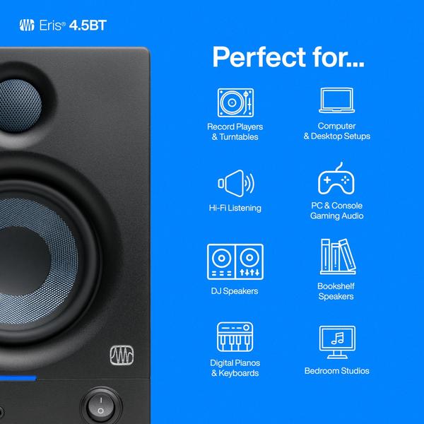 Imagem de Par de monitores de estúdio PreSonus Eris 4.5BT Bluetooth 4.5"