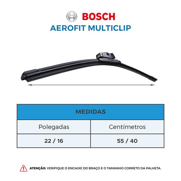 Imagem de Par de Palhetas Limpador Parabrisa Multiclip Original Bosch Ford EcoSport 2013 a 2017