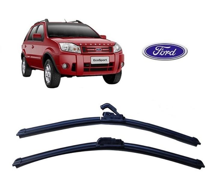 Imagem de Par de Palhetas para Limpador de Parabrisa Dianteiro Ford Ecosport ate 2012