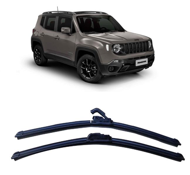 Imagem de Par de Palhetas para Limpador de Parabrisa Dianteiro Jeep Renegade ano 2016 2017 2018 2019 2020 2021