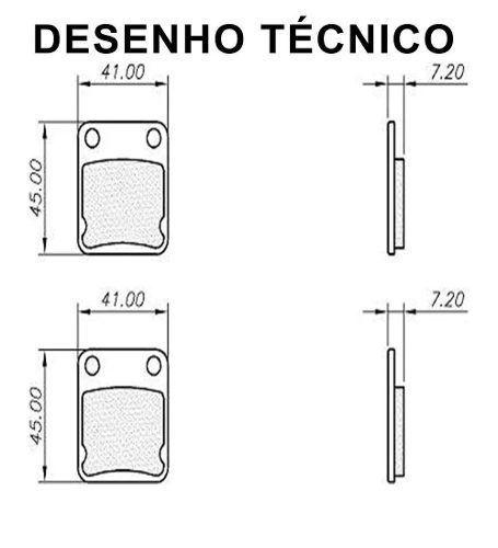 Imagem de Par de Pastilhas de Freio Dianteira Dafra Speed 150 2008-2015 Vaz