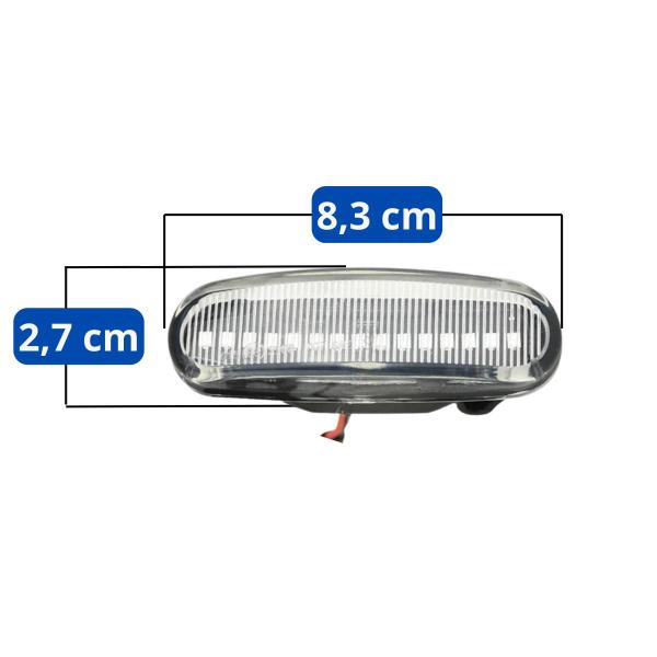 Imagem de Par de Pisca Seta Sequencial Fiat Linea Cristal 2009 a 2016 Sinal repetidor Transparente Absolute T-Jet LX Absolute Sublime 1.9 1.4 HLX