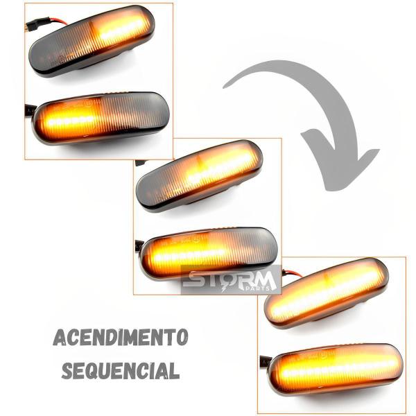 Imagem de Par De Pisca Seta Sequencial Fiat Linea Para-Lama Luz Led