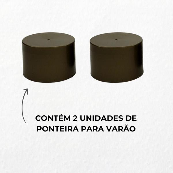 Imagem de Par de ponteiras tampão para varão de cortina 19mm