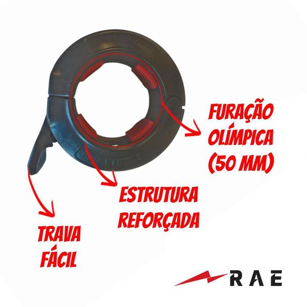 Imagem de Par de presilhas para barras olímpicas - lock jaw - rae fitness