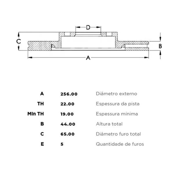 Imagem de Par Disco Freio Dianteiro Polo Virtus 1.6 Msi Hipper Freios