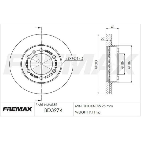 Imagem de Par Disco Freio Dianteiro S10 2017 a 2024 Fremax BD3974