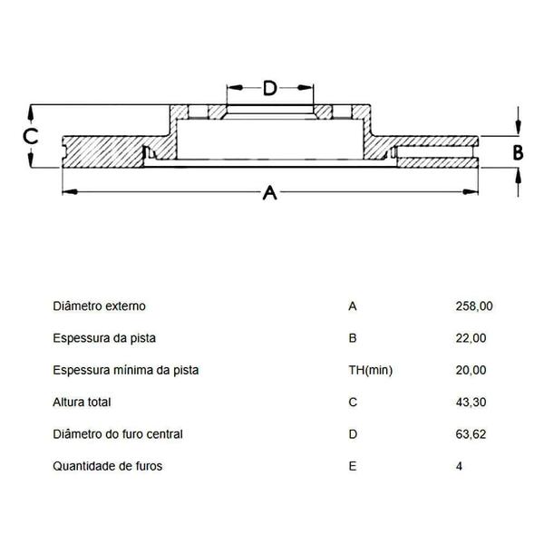 Imagem de Par Disco Freio Focus 2001 a 2007 Dianteiro Ventilado Hipper Freios