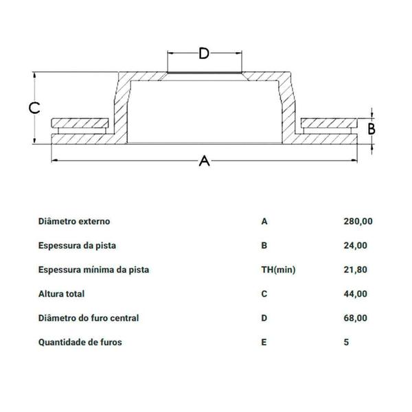 Imagem de Par Disco Freio Renault Duster 2.0 2012 a 2018 Dianteiro Ventilado Hipper Freios 