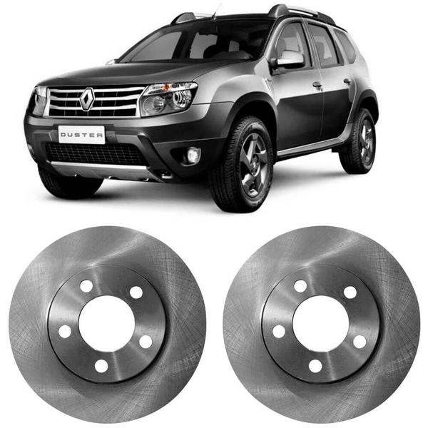 Imagem de Par Disco Freio Renault Duster 2.0 2012 a 2018 Dianteiro Ventilado Hipper Freios 