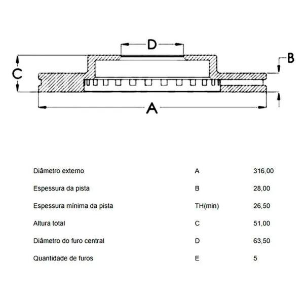 Imagem de Par Disco Freio Traseiro Sólido Corolla 1.8 Hipper Freios