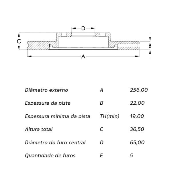 Imagem de Par Disco Freio Ventilado Polo 1.6 2003 Aro 14 Hipper Freios