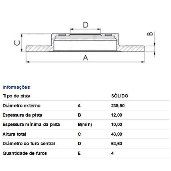 Imagem de Par Disco Sólido De Freio Dianteiro Ford Fiesta Ka Courier