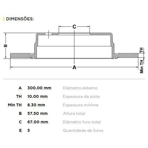 Imagem de Par Disco Traseiro Fremax Mercedes-Benz C 180 2008-2014