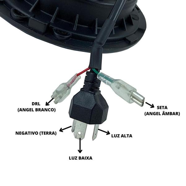 Imagem de Par Farol Angel Eye Seta Vw Constellation 1113 Alto Baixo