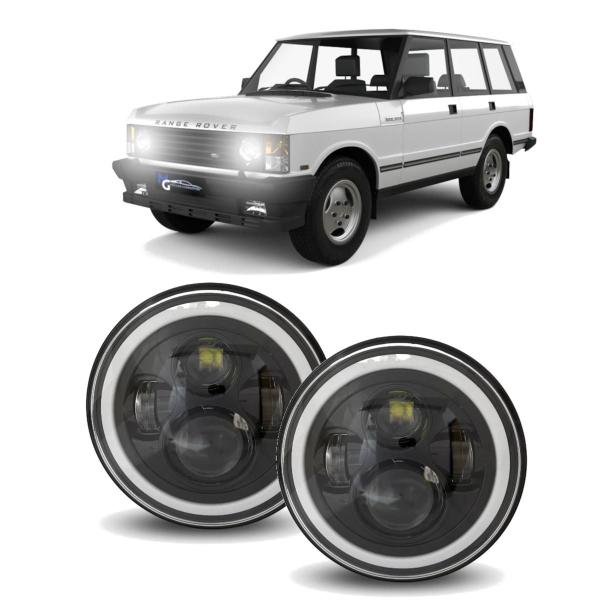 Imagem de Par Farol Angel Eyes 60w Land Range Rover Country Classic