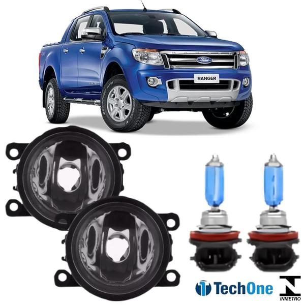 Imagem de Par Farol Auxiliar Ford Ranger 2012 a 2016 Super Branca