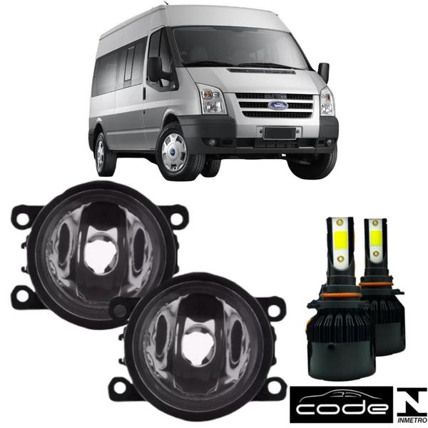 Imagem de Par Farol Auxiliar Ford Transit 2007 a 2014 Super Led