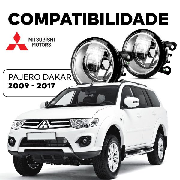 Imagem de Par Farol Auxiliar Milha Aro Prata Pajero Dakar 2009 2010 2011 2012 2013 2014 2015 2016 2017