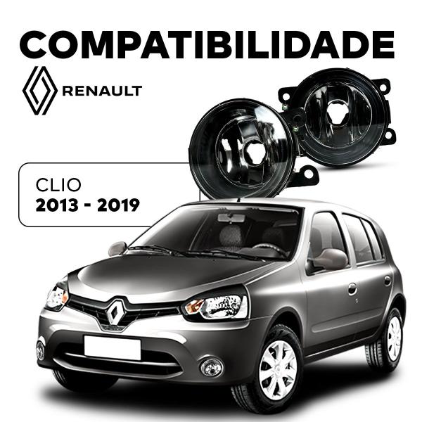 Imagem de Par Farol Auxiliar Milha Aro Preto Clio 2013 2014 2015 2016 2017 2018 2019