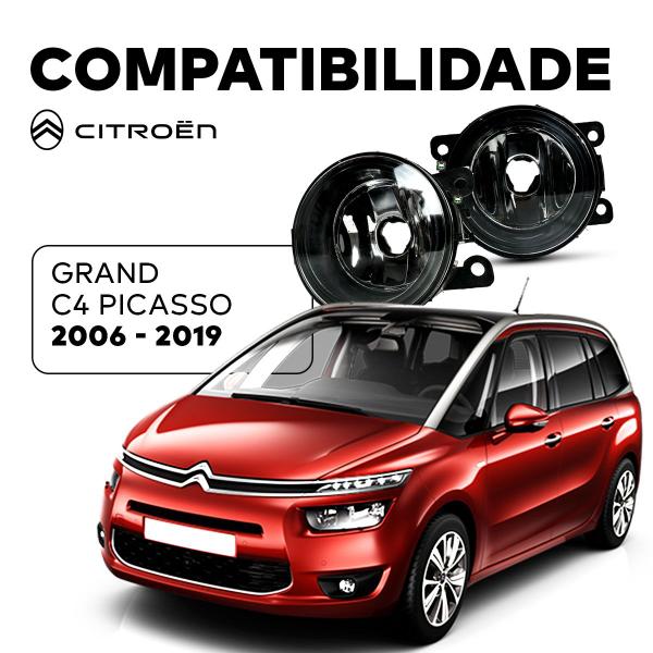 Imagem de Par Farol Auxiliar Milha Aro Preto Grand C4 Picasso 2006 07 08 09 10 11 12 13 14 15 16 17 2018 2019