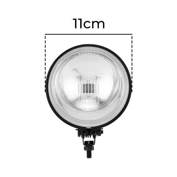 Imagem de Par Farol Auxiliar Milha Redondo Universal + Lâmpada H3 12v