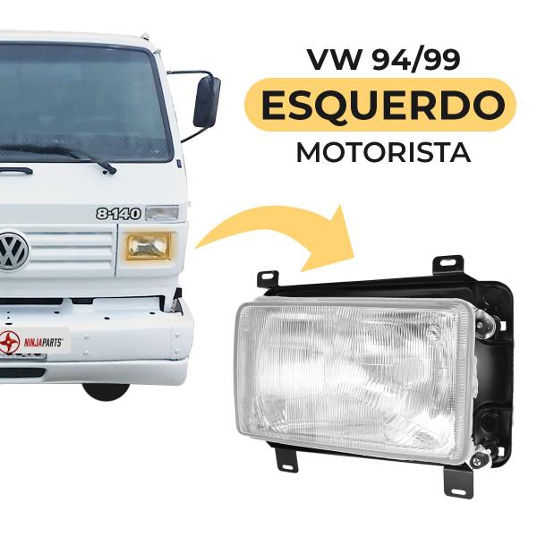 Imagem de Par Farol Caminhão Vw Volks Leve 8140 94 95 96 97 98 99 Nino