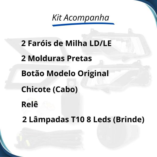 Imagem de Par Farol de Milha Completo Botão Modelo Original Vw Saveiro G7 2017 2018 2019 2020 2021 2022