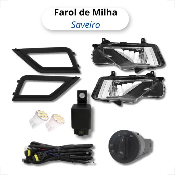 Imagem de Par Farol de Milha Completo Botão Modelo Original Vw Saveiro G7 2017 2018 2019 2020 2021 2022