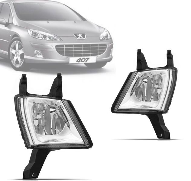 Imagem de Par Farol De Milha Peugeot 407 2006 2007 2008 2009 10 06 07