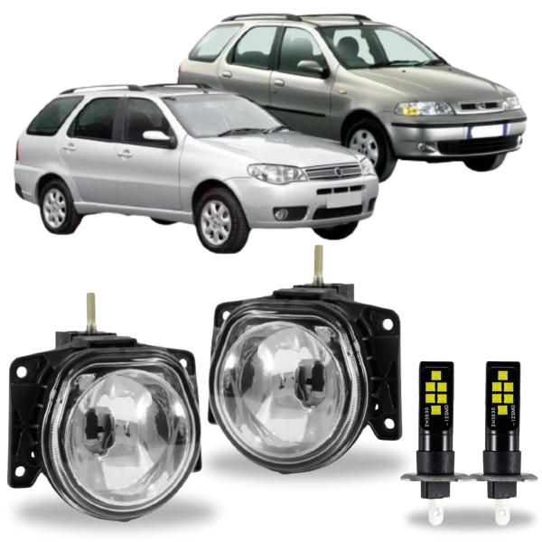 Imagem de Par farol milha fiat palio weekend g3 2004 a 2012 led vidro