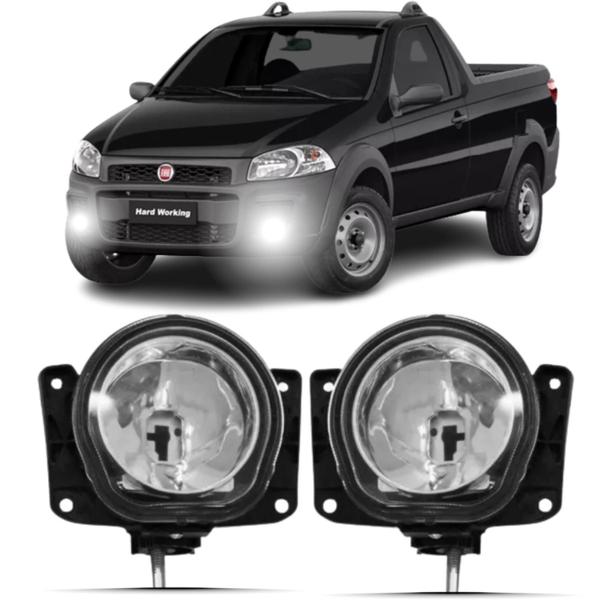 Imagem de Par Farol Milha Fiat Strada Working 2014 2015 2016 2017