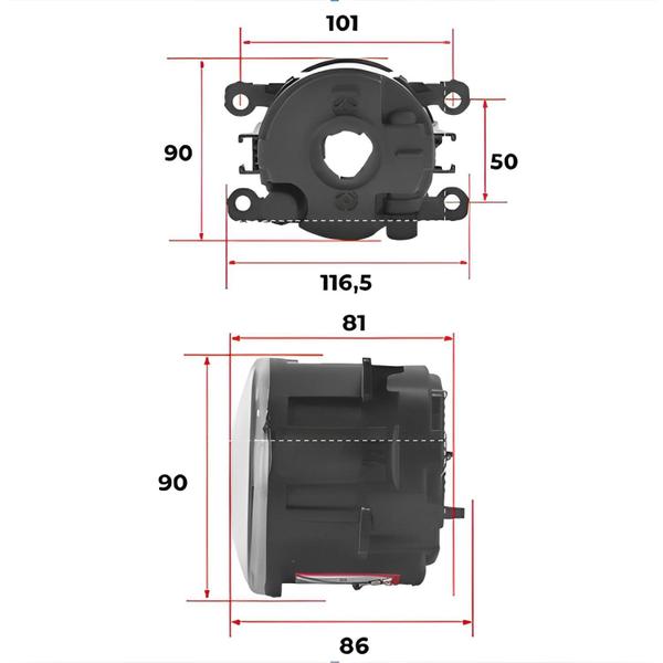 Imagem de Par Farol Milha Fiat Toro 2016 2017 2018 2019 + Lâmpada