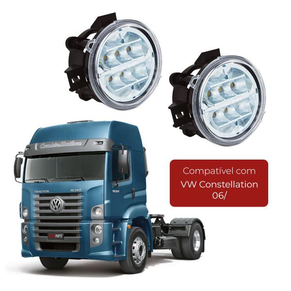 Imagem de Par Farol Milha Led Caminhão Vw Constellation Todos 24 Volts