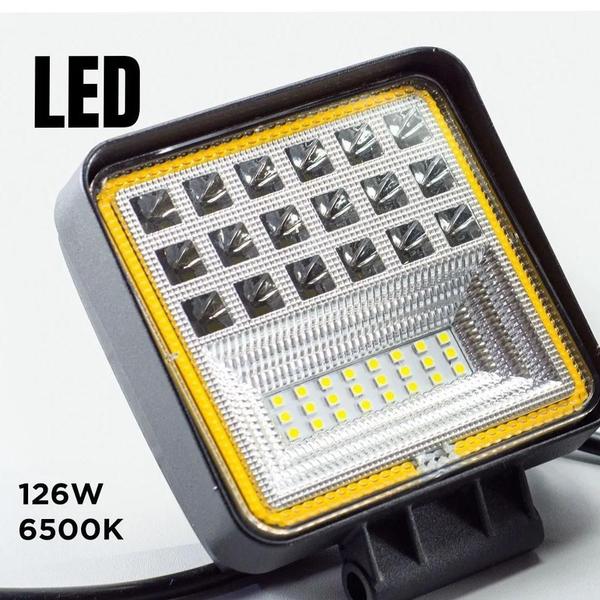 Imagem de Par Farol Milha Led Trator Máquina Agricola Caminhao 126W4X4