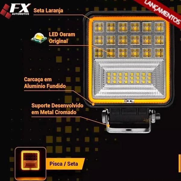 Imagem de Par Farol Milha Led Trator Máquina Agricola Caminhao 126W4X4